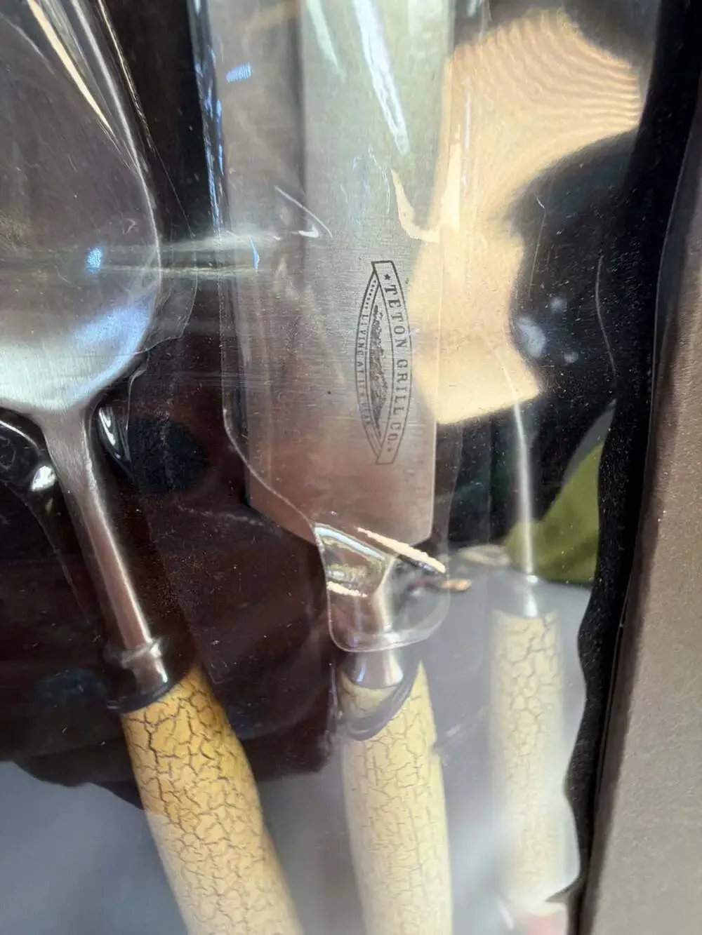 NIB Teton Grill Co Lodge Silverware 12‎ Pc Set Fishing Lure Handle Cabin Vintage